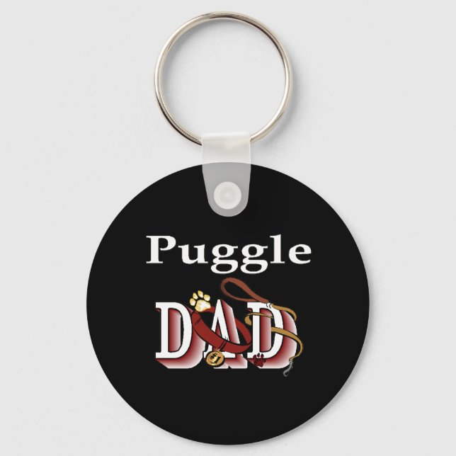 puggle dad Keychain (Front)