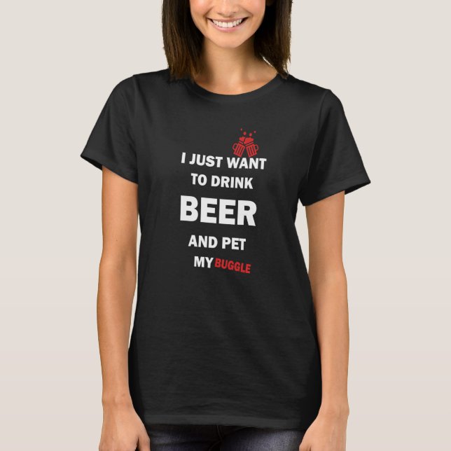 Puggle Dog  Beer Tees  Dog Mum   2 (Front)