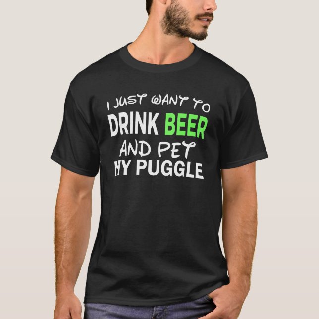 Puggle Dog Beer Tees Dog Mum 2 (Front)