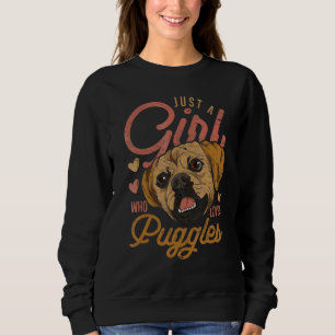 Puggle Dog Owner Girls Women Cute Pet Animal Pugg Sweatshirt