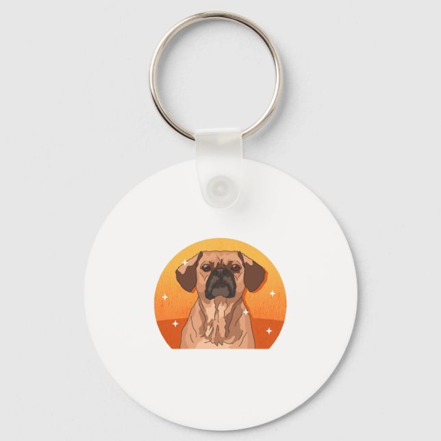 Puggle Dog Owner Puggles Lover Copy Key Ring (Front)
