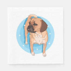 Puggle Dog Owner Puggles Lover Napkin