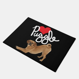 Puggle Love Welcome Mat By Mini Brothers