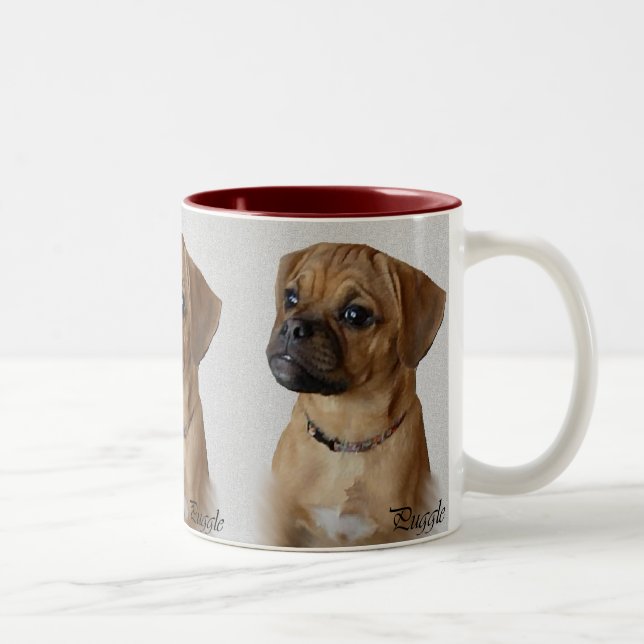 Puggle Lovers Gifts Two-Tone Coffee Mug (Right)