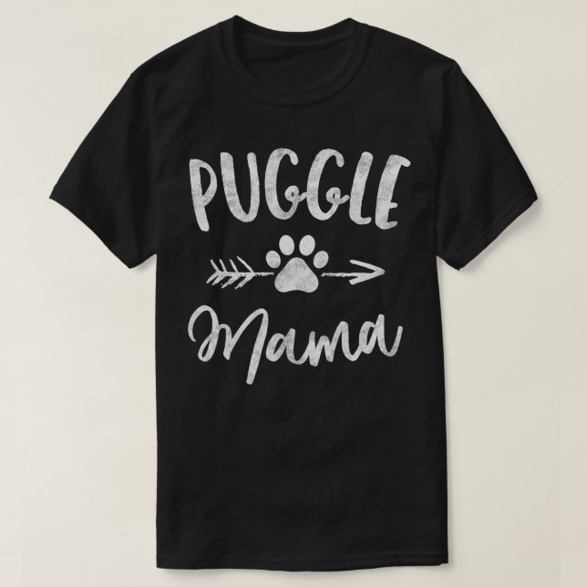 Puggle Mama  Pug Beagle Lover Owner Gifts Dog Mum  T-Shirt (Design Front)