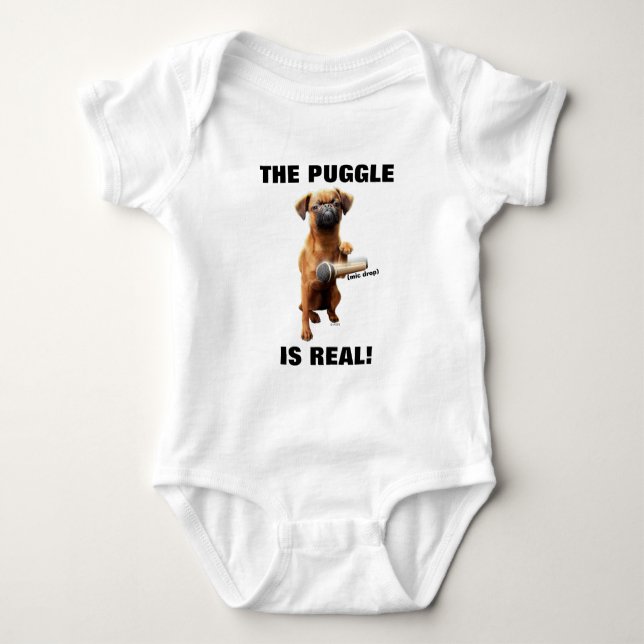 Puggle Mic Drop Baby Bodysuit (Front)