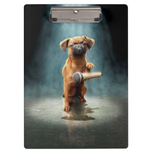 Puggle Mic Drop Clipboard