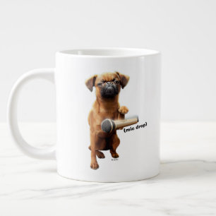 Puggle Mic Drop Large Coffee Mug
