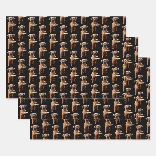 Puggle Mic Drop Wrapping Paper Sheet (Set)