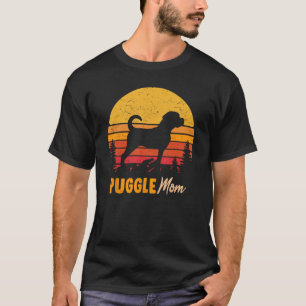 Puggle Mum Mama Vintage Retro Dog Women Gift T-Shirt
