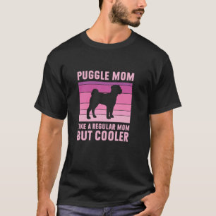 Puggle Mum Regular Mum But Cooler Funny Puggle Dog T-Shirt