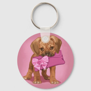 Puggle Puppy and Clutch Key Ring