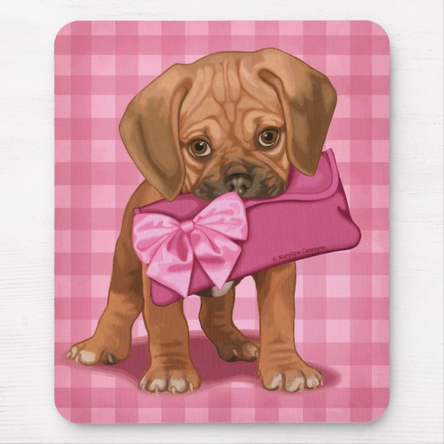 Puggle Puppy Mouse Mat (Front)