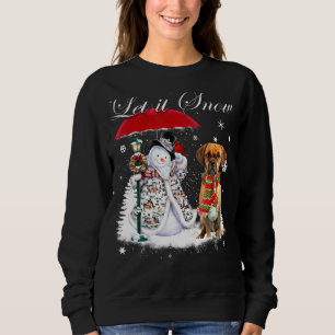 Puggle Santa Dog Christmas Snowman Xmas Pajama Sweatshirt