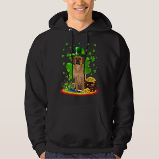 Puggle St Patricks Day  Irish Shamrock Dog Loves Hoodie