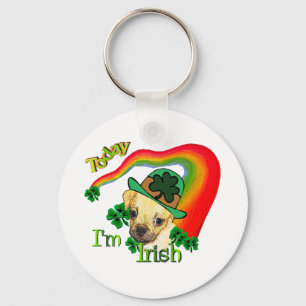 Puggle St Patricks Day Key Ring