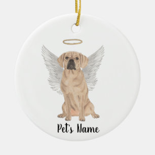 Puggle Sympathy Memorial Ceramic Tree Decoration