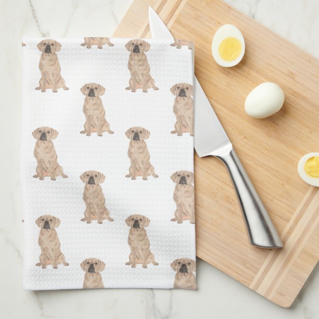 Puggle Tea Towel (Quarter Fold)