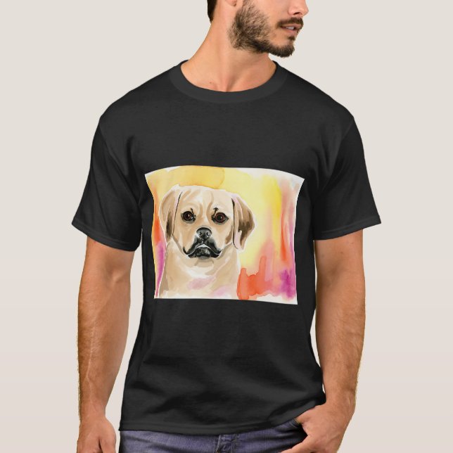 Puggle watercolor T-Shirt (Front)