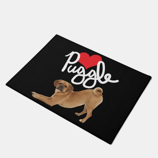 Puggle Welcome Home Doormat (Angled)