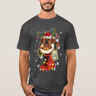 Puggle Xmas Boot Christmas Sock Winter Snow T-Shirt