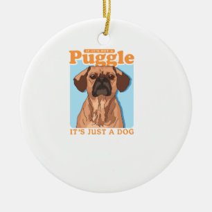 Puggles Dog Owner It's A Puggle Copy Ceramic Tree Decoration