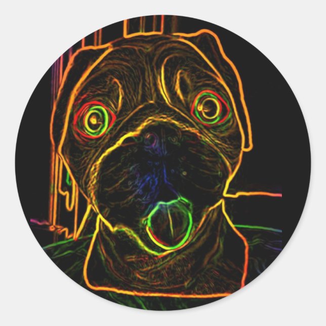 Puggo Classic Round Sticker (Front)
