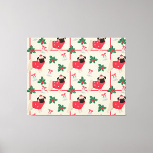 Puggy Christmas Canvas Print