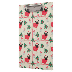 Puggy Christmas Clipboard