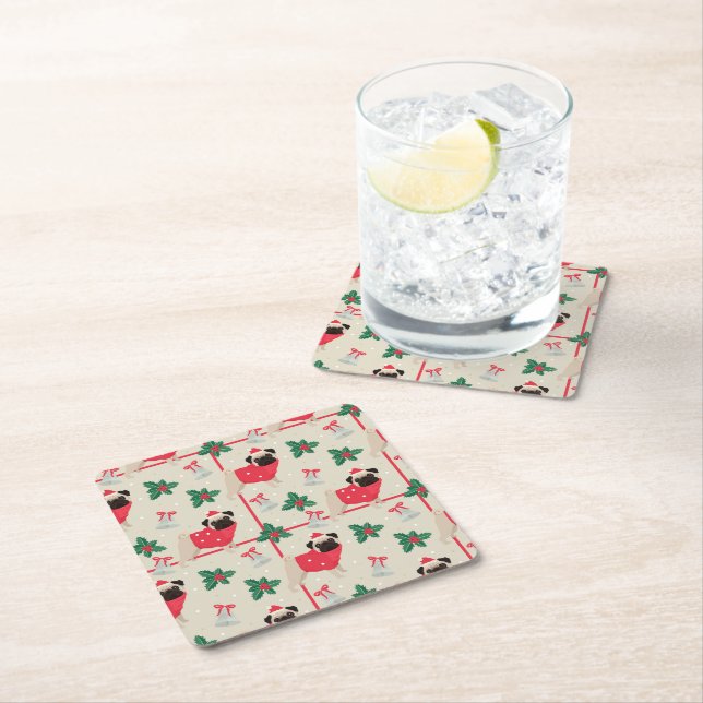 Puggy Christmas Coasters (Insitu)