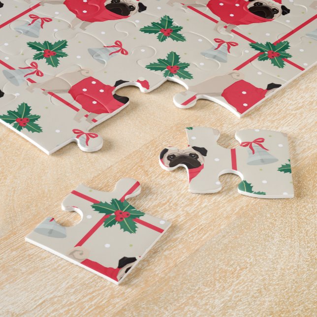 Puggy Christmas Jigsaw Puzzle (Side)