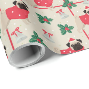 Puggy Christmas Wrapping Paper