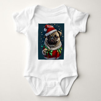 Puggy Claus Collection Baby Bodysuit