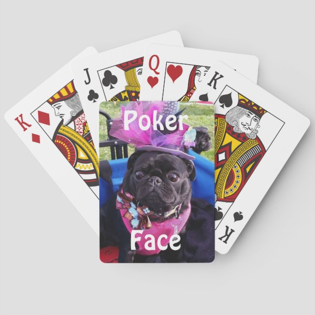 Puggy "Poker Face" Playing Cards (Back)