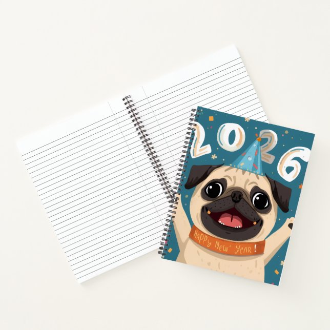 “Puggy Stardust 2026: Deluxe Spiral Notebook  (Inside)