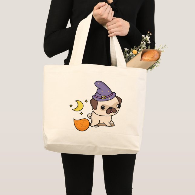 Puggy Witch Tote Bag (Front (Product))