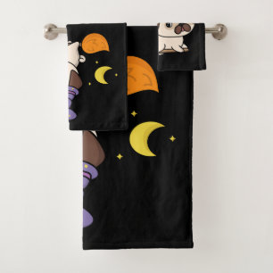 Puggy Witch Towel Set