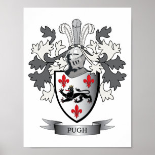 Pugh Family Crest Coat of Arms Poster