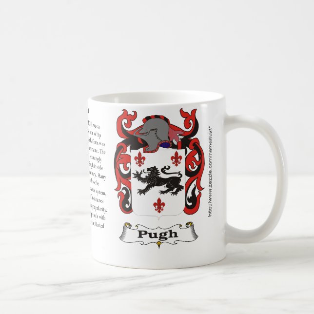 Pugh, the origin, meaning and the crest coffee mug (Right)