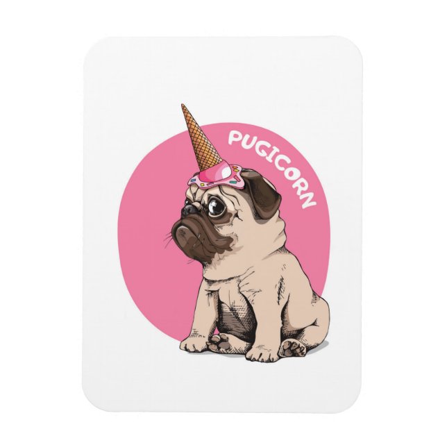Pugicorn Magnet (Vertical)