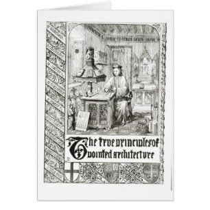 Pugin at work, frontispiece from 'True Principles