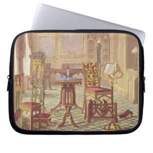 Pugin's Gothic Furniture, by Augustus Charles Pugi Laptop Sleeve