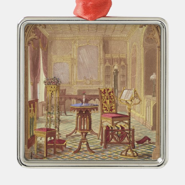 Pugin's Gothic Furniture, by Augustus Charles Pugi Metal Tree Decoration (Front)