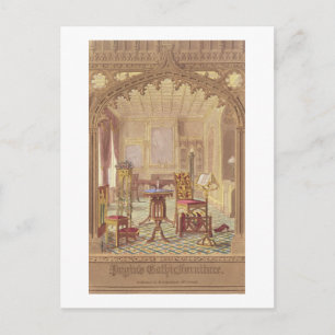 Pugin's Gothic Furniture, by Augustus Charles Pugi Postcard
