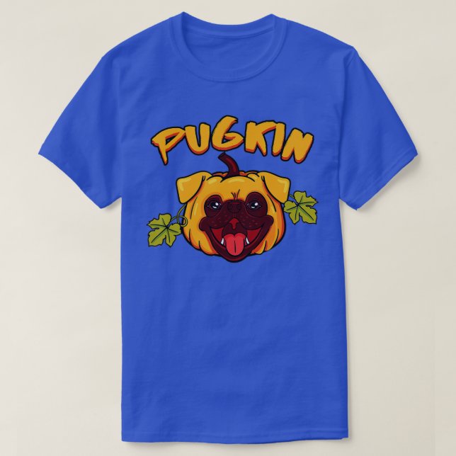 Pugkin  Halloween Trick Or Treat Pumpkin Pug Gift  T-Shirt (Design Front)