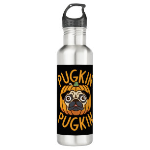 Pugkin Pug Dog Halloween 710 Ml Water Bottle