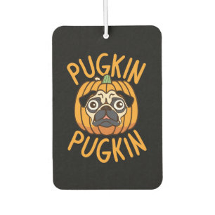 Pugkin Pug Dog Halloween Car Air Freshener