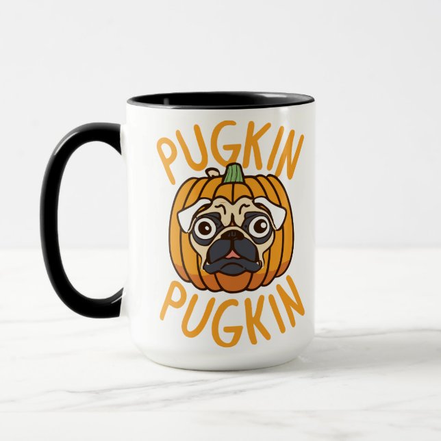 Pugkin Pug Dog Halloween Mug – Spooky Tee (Left)