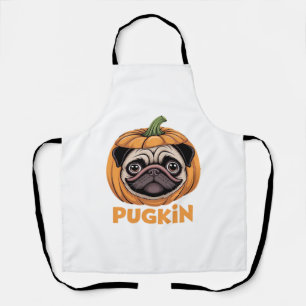 Pugkin Pug Halloween Happy Halloween Oversized T-S Apron