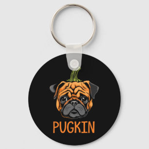 Pugkin Pug Halloween Pumpkin Thanksgiving Men Wome Key Ring
